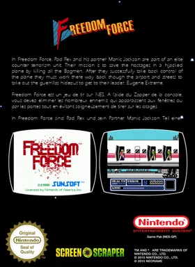 Freedom Force (USA) (Beta) box cover back